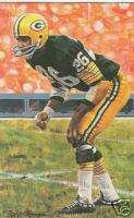 Herb Adderley Packers unsigned Goal Line Art Card  