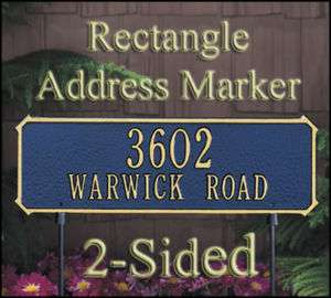 PERSONALIZED 2 SIDED CUSTOM LAWN ADDRESS PLAQUE SIGN  