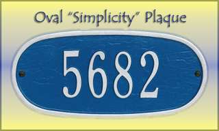 NEW PERSONALIZED SIMPLE OVAL ADDRESS PLAQUE MARKER  