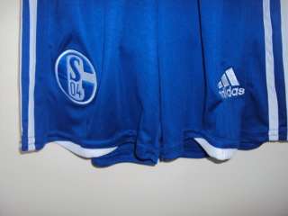 SCHALKE 04 SOCCER SHORTS ADIDAS BOYS GIRLS SIZE 10  