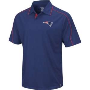   Reebok New England Patriots Blue Active Polo Shirt