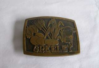   Vintage 1976 Greely National Bank Agriculture Farming Belt Buckle