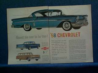 1958 Bel Air Impala Sport Coupe ~ 2 Pg. Ad  