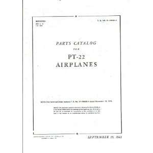  Ryan PT 22 Aircraft Parts Manual Sicuro Publishing Books