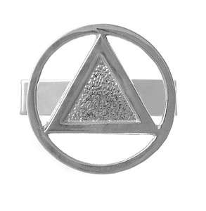 AA Alcoholics Anonymous Jewelry Sterling Silver, AA Symbol Cuff Links 