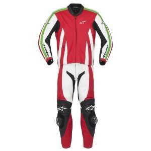 Two Piece Monza Race Suit Red/White/Green EURO Size 56 Alpinestars 