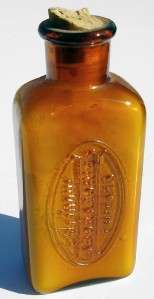 Old Antique Glass Medicine Bottle ARMOUR LABORATORIES Chicago IL *T 
