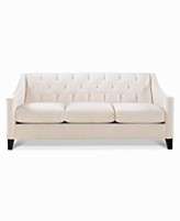 Chloe Fabric Velvet Metro Living Sofa, 76W x 36D x 34H