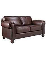 Lauren Ralph Lauren Leather Loveseat, Stanmore 66W x 39D x 36H