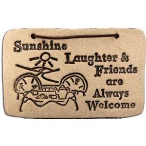  Amaranth Stoneware Sunshine Laughter Saying Patio, Lawn 