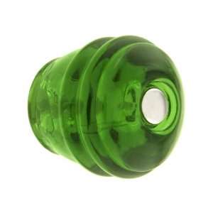  Round Forest Green Glass Cabinet Knob.