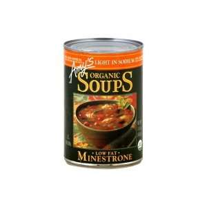   Soup, Organic, Low Fat, Minestrone, 14.1 oz, (pack of 6) Everything
