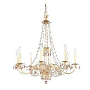  Adagio 8LT Chandelier Ancient Gold (Crystal Color   Clear 