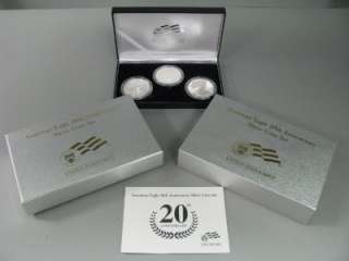   American Eagle Dollar Anniversary 3 Coin Set United States Mint  
