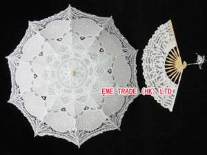   Favours Bridal Marriage Lace Parasol and Fan (Umbrella+Fan) H106s