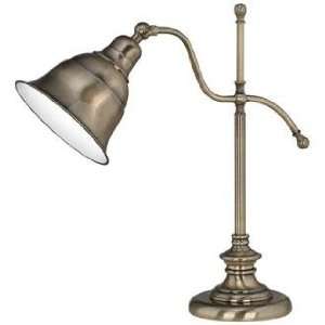   OTT LITE Lantana Antique Brass Adjustable Desk Lamp