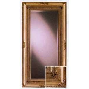  Beveled Leaning Mirror With Antique Gold Frame