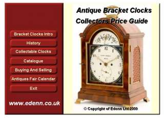 Antique Bracket Clocks Collectors Price Guide  