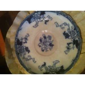  Antique Senator Crown Semi porcelain Flow Blue Plate and Tea 