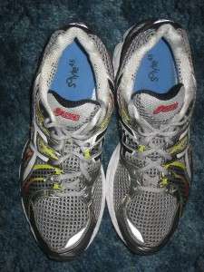Mens sz 9 Asics Gel Nimbus 13 Running shoes Lightning / White/ Fire 