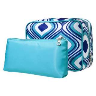 Contents 2 Piece Teal Cosmetic Bag Set.Opens in a new window