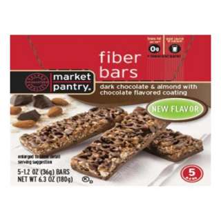 Market Pantry® Dark Chocolate & Almond Fiber Bars, 5   1.2 oz. Bars 