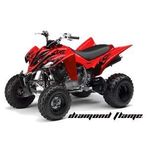 AMR Racing Yamaha Raptor 350 ATV Quad Graphic Kit   Diamond Flames 