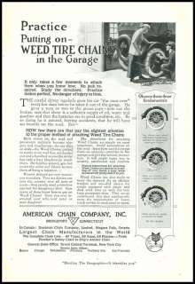 1920s vintage ad for American Chain Company Auto Tires  