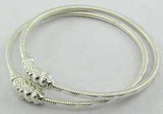 Solid Silver Kids Baby Hollow Bangle Bracelet children Jewelry gift 3 
