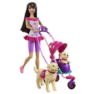 Barbie Strollin Pups Nicki Playset