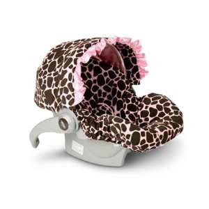   Baby Bella Maya Infant Car Seat Cover Ginny Giraffe With Ruffle Baby