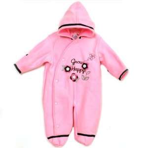   Precious Creations baby Girls Pink Outerwear Hooded Sleeper 3 6M Baby