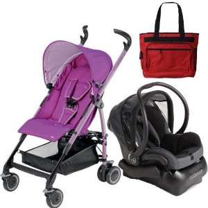    Maxi Cosi CV057APWTRV Mila Stroller Travel System Dahlia Pink Baby