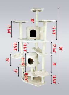   Big Tall Cat Tower Tree with Condo Scratcher Furniture Play House Post