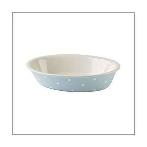  Baking Days Blue Oval Rim Dish 12.5 in.