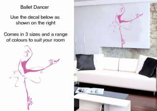 Ballet Dancer Line Art Large Wall Vinyl Sticker/Decal  
