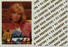 Country Gold Barbara Mandrell Autrographed Card #2143  