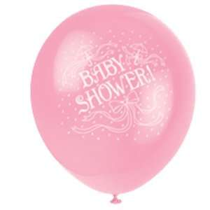  Baby Shower 12 Pink Latex Balloons 