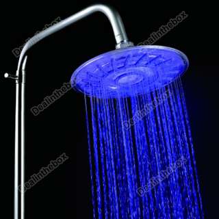   Rain Overhead Shower Head Bathroom Bath Glow Three Colors A3  