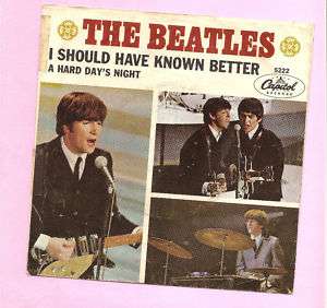 Beatles 45 Picture Sleeve I Should Have Known Better  