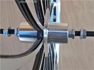   Machined Wheel Set BMX Lowrider Bicycle Mags Bike Rims Pair  