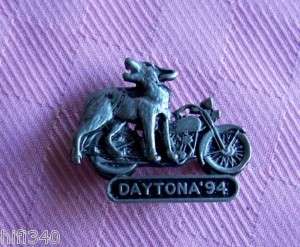 Daytona Motorcycle Pin 1994 Silvertone Wolf Motorcycle  