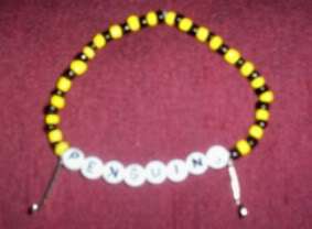 Hand Crafted ~Penguins Bracelet ~ Black n Gold  