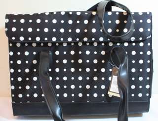 Black White Polka Dot Laptop computer Bag  NEW NWT  