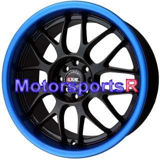 17 XXR 006 Black Blue Lip Wheels Rims 08 09 Mazda 3 5 6  