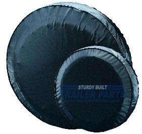 Boat Trailer Spare Tire Protector Cover Black Vinyl 15  