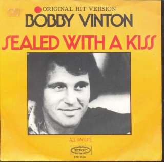 Bobby Vinton   Sealed With A Kiss Dutch 1972 PS 7  