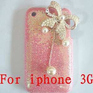 Bling Bow hard Case Cover for iPhone 3G 3GS T7  