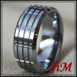 Tungsten Mens Ring Tire Wedding Band Hot Bridal Jewelry Titanium Color 