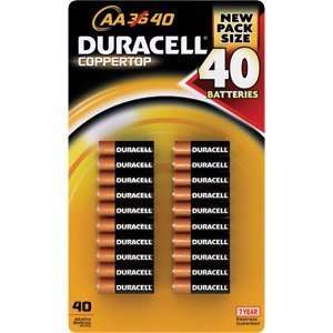  Duracell Coppertop 40 AA Batteries Electronics